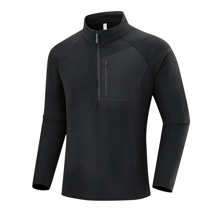 Herren Leichter Performance-Fleecepullover mit Viertel-Reißverschluss und Brusttasche Drune