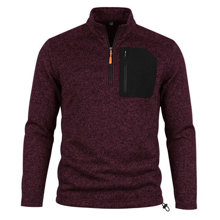 Herren Outdoor-Fleecepullover mit Halbzip und Brusttasche Drune