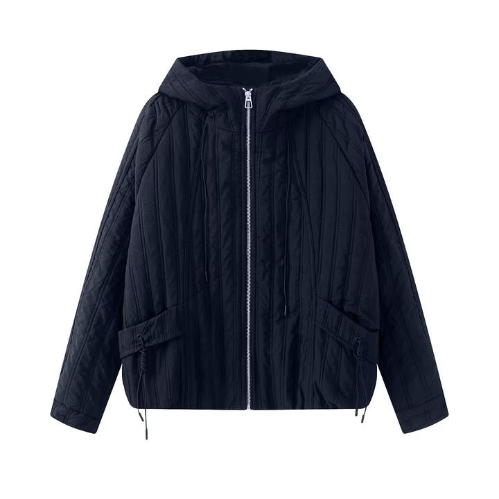 Damen Steppjacke mit Kapuze, Tunnelzug und weitem Schnitt Drune