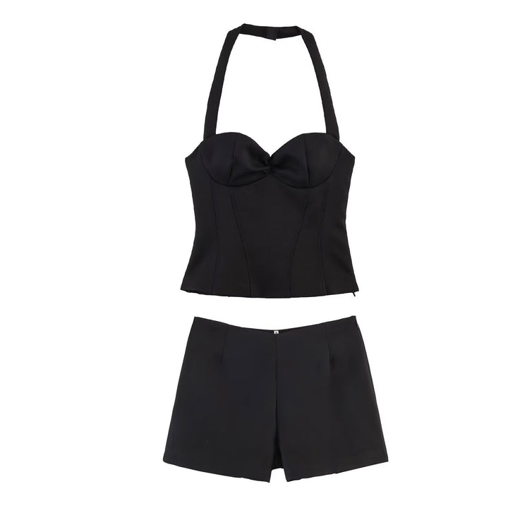 Damen Kombination aus kurzem Oberteil und Shorts Drune