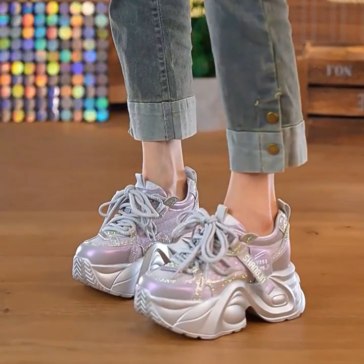 Damen Chunky Sneakers mit reflektierenden Elementen und innovativer Dämpfung Drune