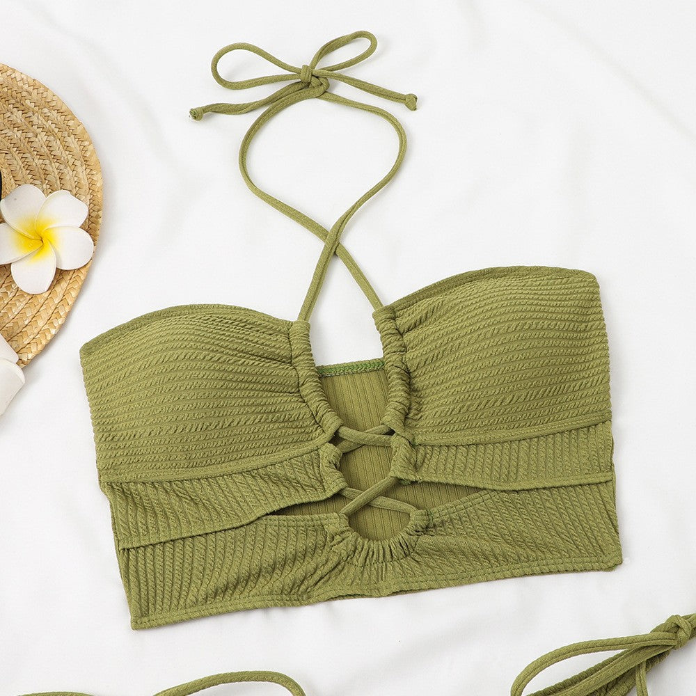 Damen Bikini-Set mit raffiniertem Rippendesign und verstellbarem Bindesystem Drune