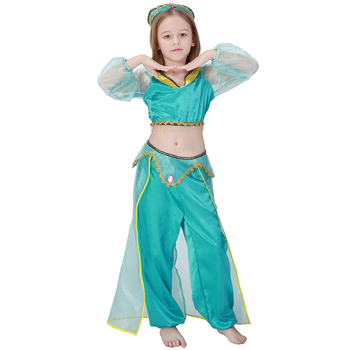 Mädchen Prinzessinnenkostüm im orientalischen Stil mit glitzernden Details Drune