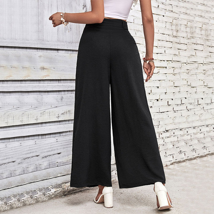 Damen Weitgeschnittene Hose mit Taillenkordel Drune