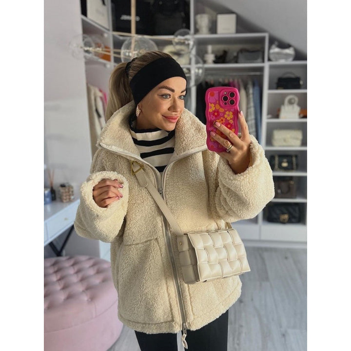 Damen Flauschige Teddyjacke Drune