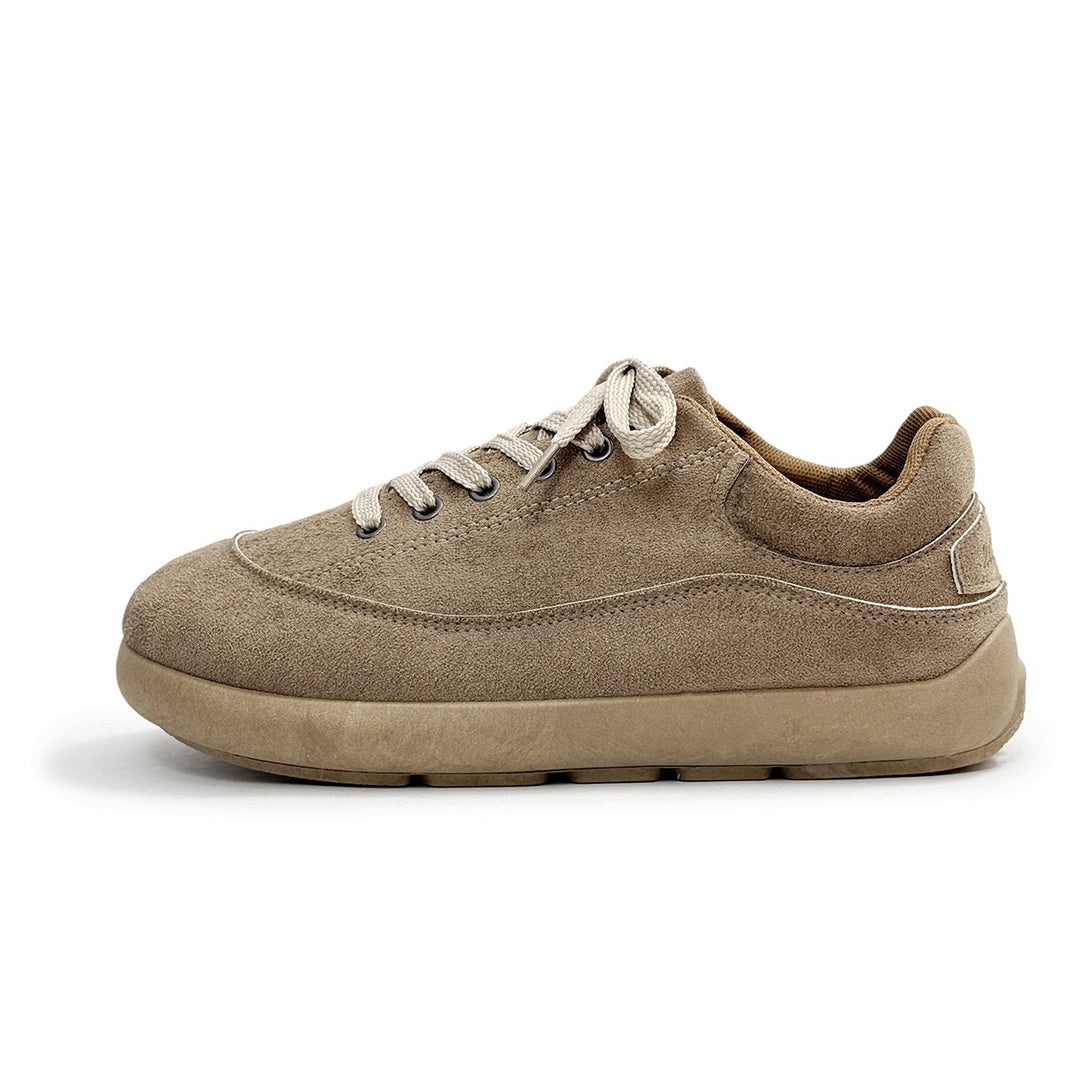 Herren Wildleder Low-Top Freizeit-Sneaker mit gepolstertem Kragen Drune