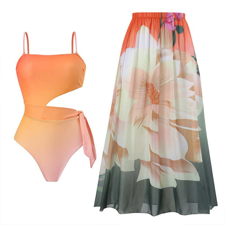 Damen Maxirock mit floralem Design Drune