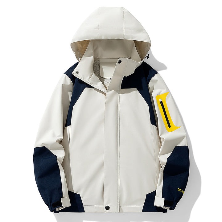 Herren Technische Outdoorjacke mit verstellbarem Kapuzenkragen Drune