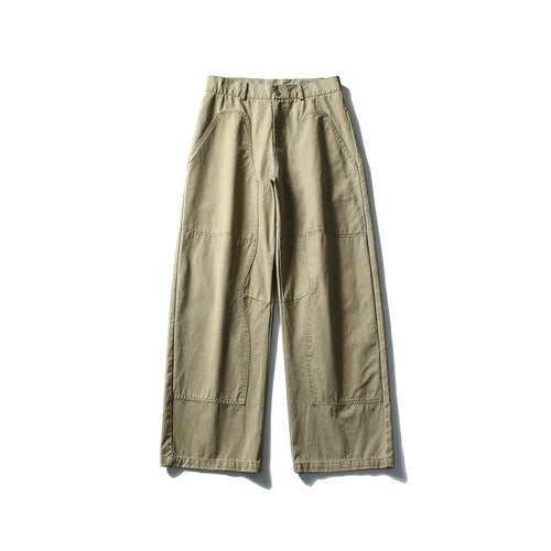 Damen High‑Waist Cargo‑Hose aus Denim mit verstärkten Knieeinsätzen und großen aufgesetzten Taschen Drune