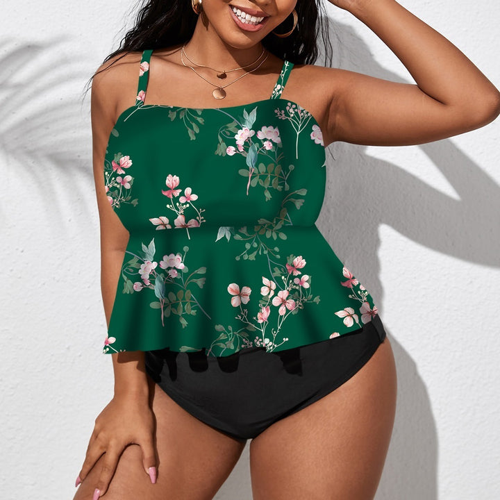Damen Peplum-Badeoberteil mit floralem Design Drune