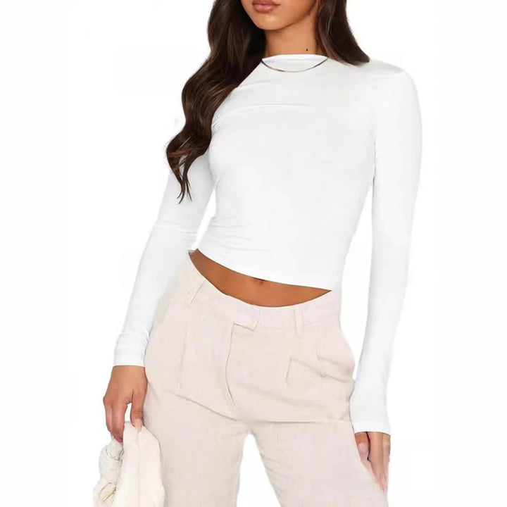 Damen Langarmshirt mit figurbetonter Silhouette und innovativem Design Drune