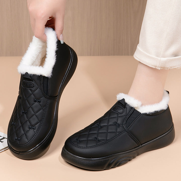 Damen Bequeme und warmgefütterte Slip-On Freizeitschuhe Drune