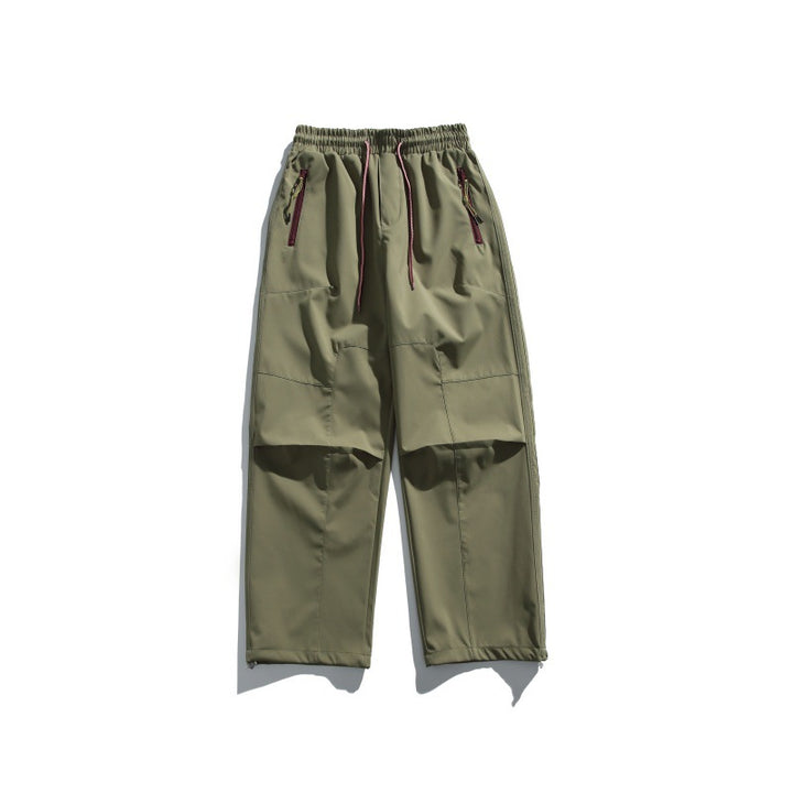 Herren Cargo-Hose mit elastischem Bund, Knie-Paneelen und Reißverschluss-Saum Drune