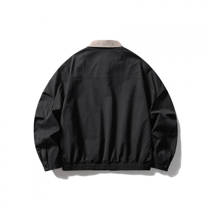 Herren Leichte Harringtonjacke mit Cordkragen und elastischem Saum Drune
