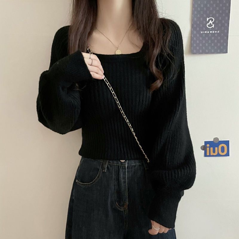 Damen Strickpullover mit weit geschnittenen Ärmeln Drune
