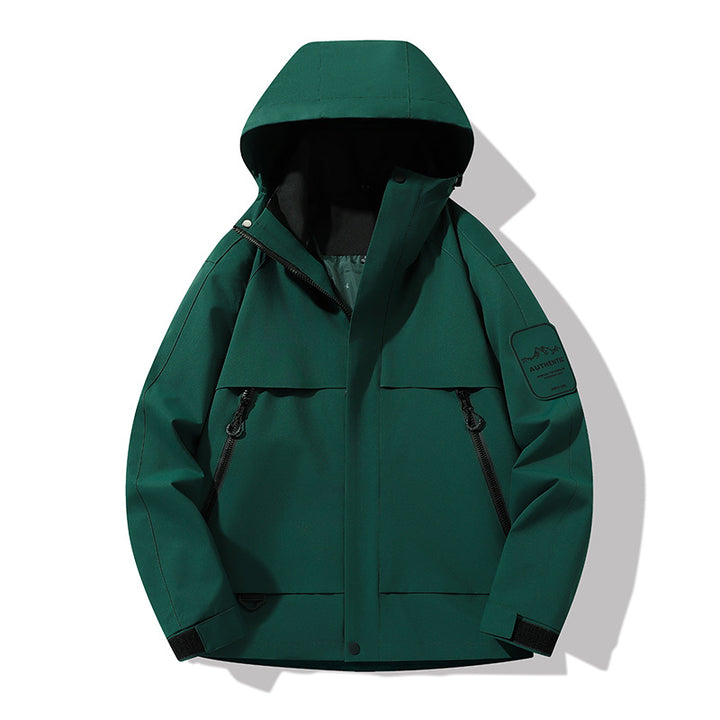 Herren multifunktionale Wasserfeste Softshell-Regenjacke mit abnehmbarer Fleece-Innenjacke Drune