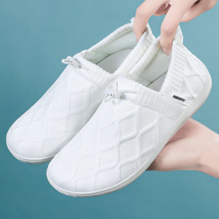 Damen nan gesteppter Strick-Slip-On mit elastischem Schlupfschaft und Kordelstopp Drune