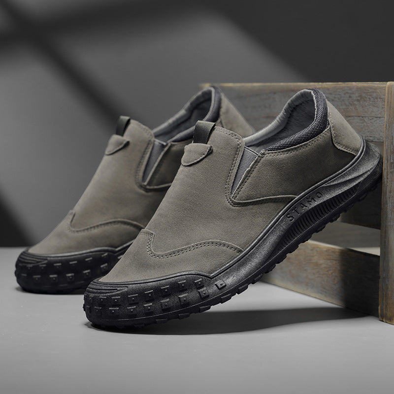 Damen Bequeme Slip-On Sneakers aus hochwertigem Wildleder Drune