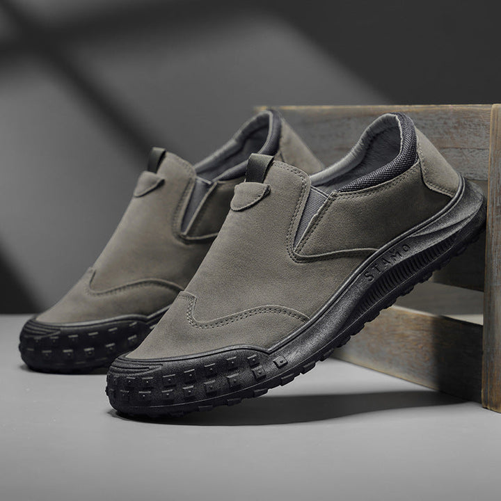 Damen Bequeme Slip-On Sneakers aus hochwertigem Wildleder Drune