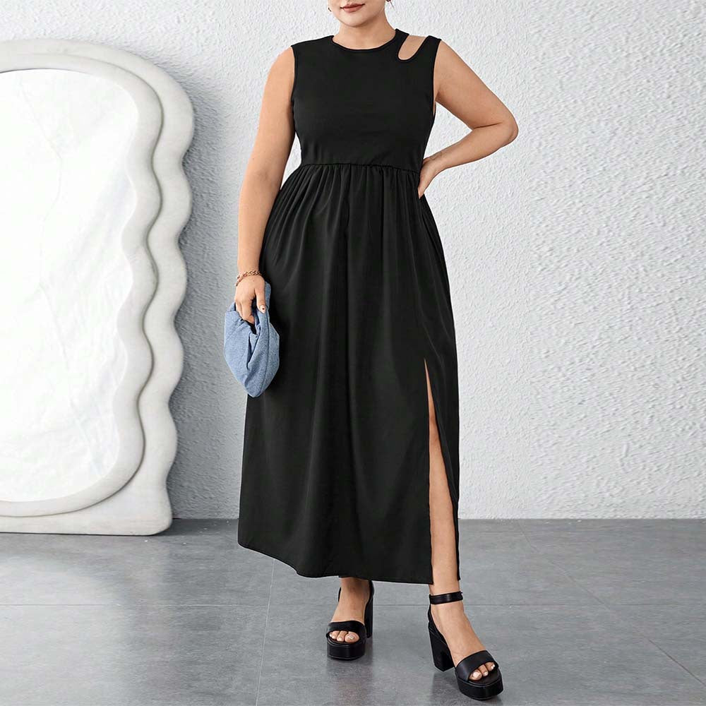 Damen Maxikleid mit seitlichem Schlitz und elegantem Design Drune