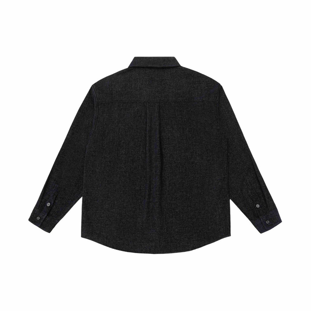 Herren Overshirt-Jacke aus strukturiertem Wollmix mit Brusttasche Drune