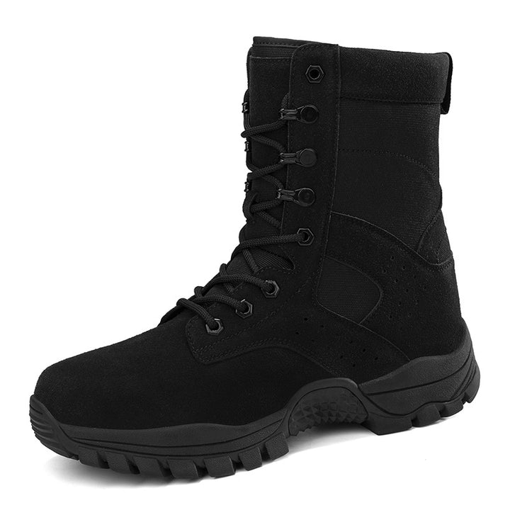 Herren Hochschnitt‑Einsatzstiefel aus Velours- und Cordura‑Mix mit profiliertem Multiterrain‑Grip Drune