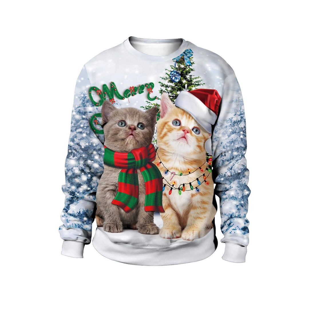 Damen Lustiger Weihnachts-Sweatshirt mit einzigartigem Rentier-Motiv Drune