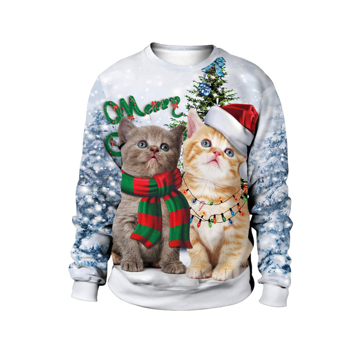 Damen Lustiger Weihnachts-Sweatshirt mit einzigartigem Rentier-Motiv Drune