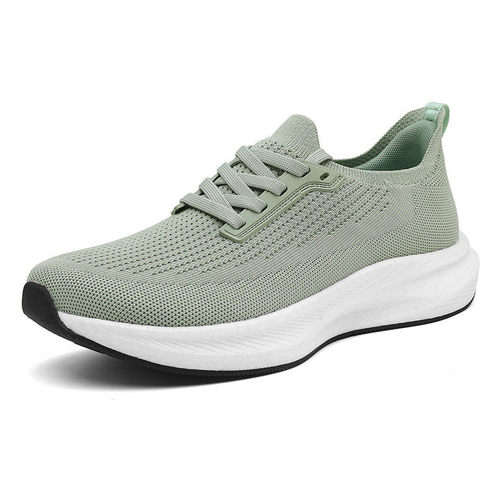 Herren nan atmungsaktive gestrickte Laufschuhe mit dämpfender Leichtschaumsohle Drune