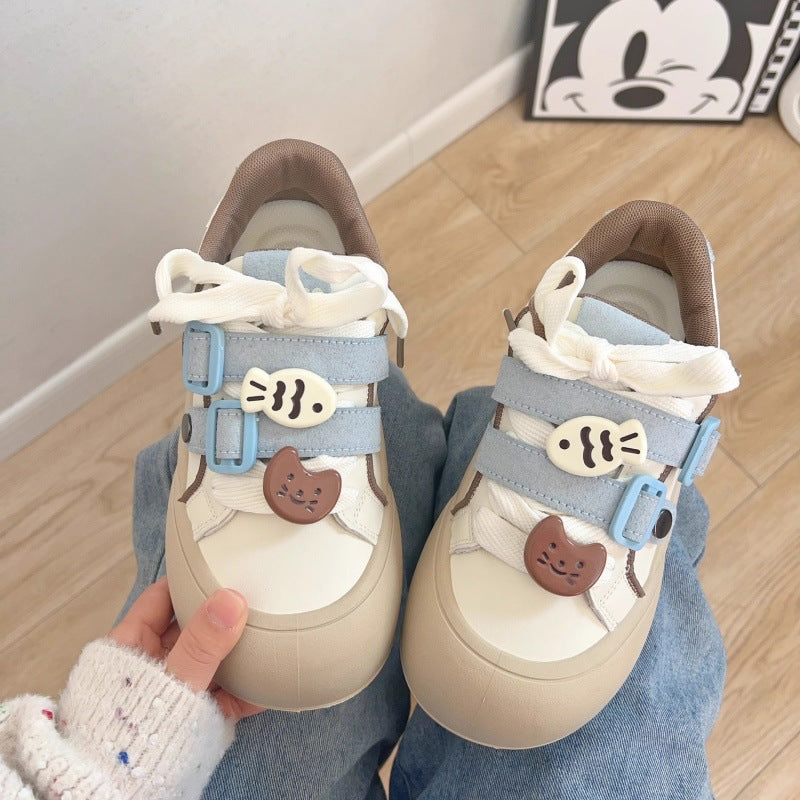 Damen Verspielte Sneakers mit tierischen Applikationen und komfortablem Klettverschluss Drune