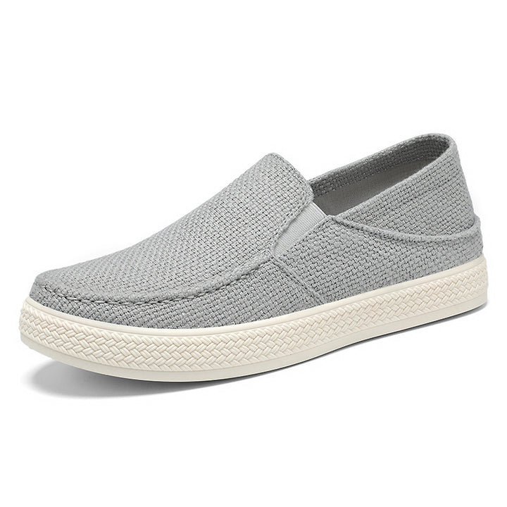 Damen nan gestrickter Slip-On-Freizeitschuh mit elastischem Einstieg und strukturierter Plateausohle Drune