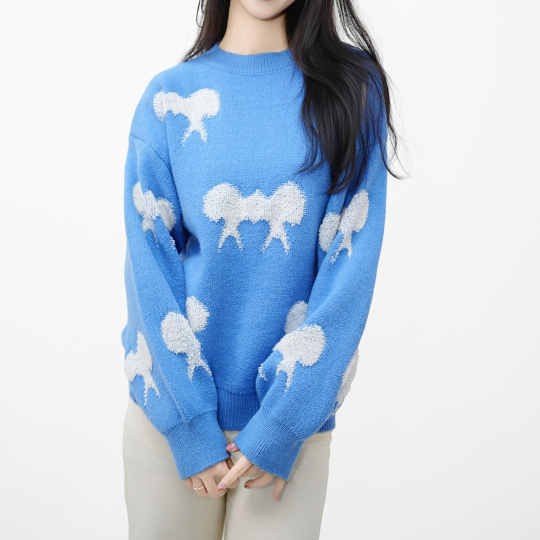 Damen Grobstrickpullover mit niedlichem Tiermotiv und lässigem Schnitt Drune