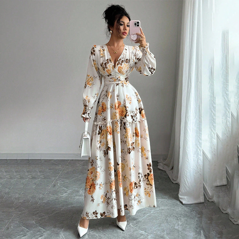 Damen Maxikleid mit floralen Details Drune
