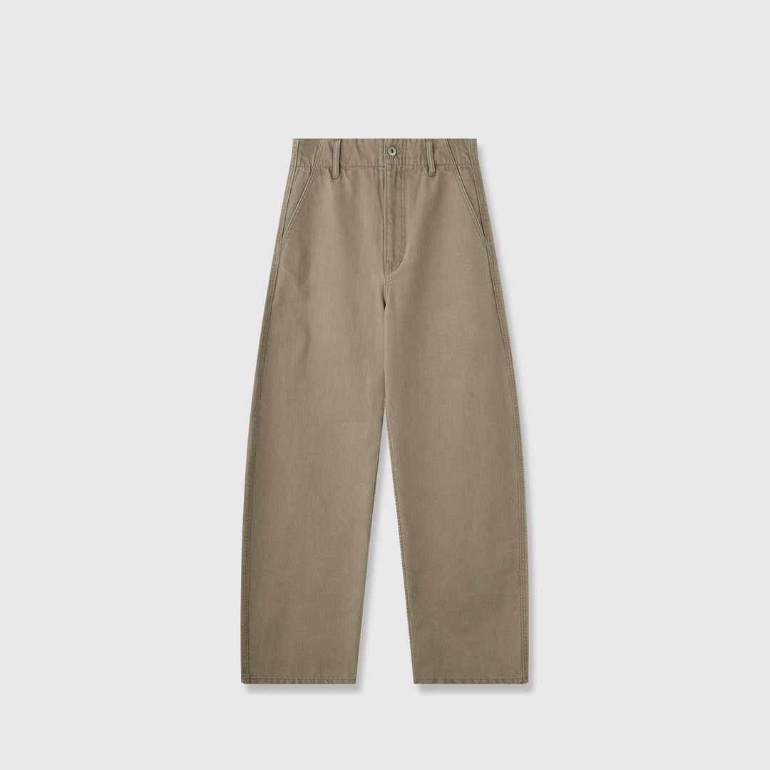 Damen weite Denim-Hose mit hohem Bund und komfortablem Schnitt Drune