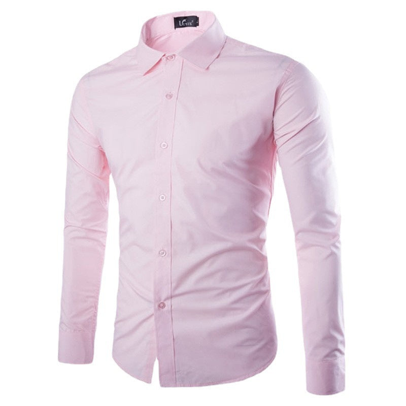 Herren elegante Langarmhemd Drune