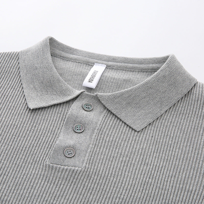 Damen Modisches Strick-Polo mit Stehkragen Drune