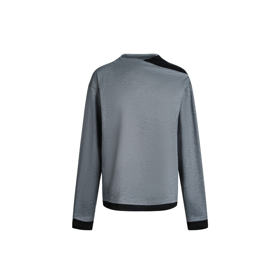 Damen Langarmshirt mit asymmetrischem Schulter-Cutout und kontrastierenden Bündchen Drune