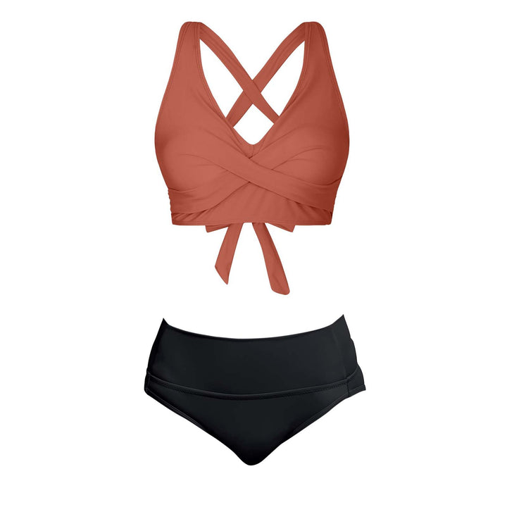 Damen Zweiteiliger Badeanzug mit floralem Design Drune
