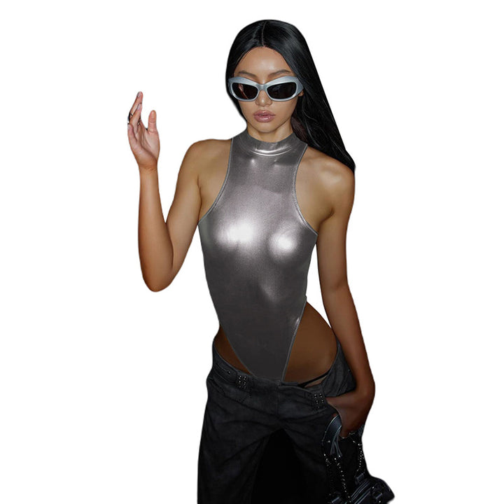 Damen Sportlicher Einteiler mit hohem Kragen Drune
