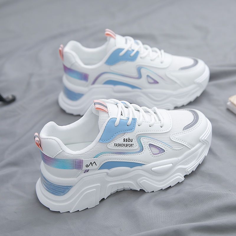 Damen Sportliche Sneakers mit voluminöser Sohle und reflektierenden Akzenten Drune