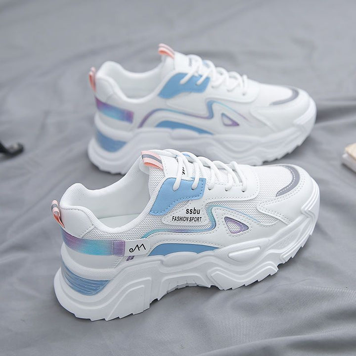 Damen Sportliche Sneakers mit voluminöser Sohle und reflektierenden Akzenten Drune