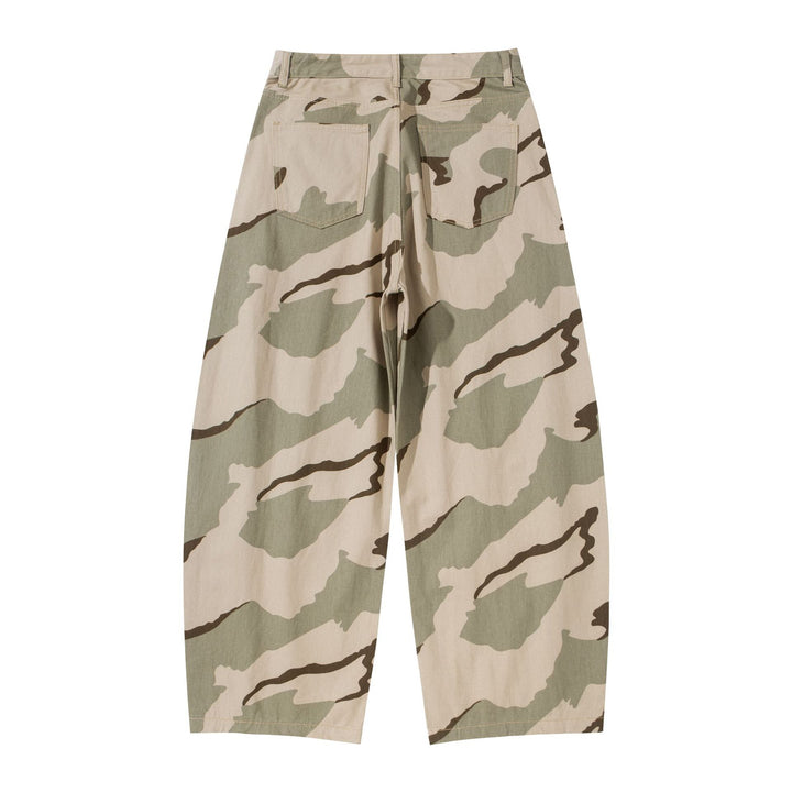 Damen Weite Cropped Cargohose im Camouflage Utility‑Look Drune
