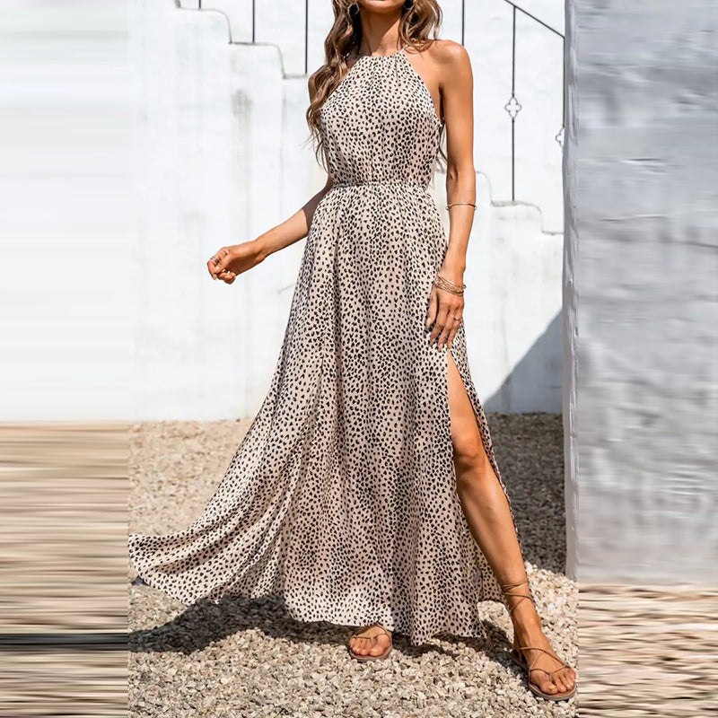 Damen Maxikleid mit raffiniertem Wickeldesign und hohem Schlitz Drune