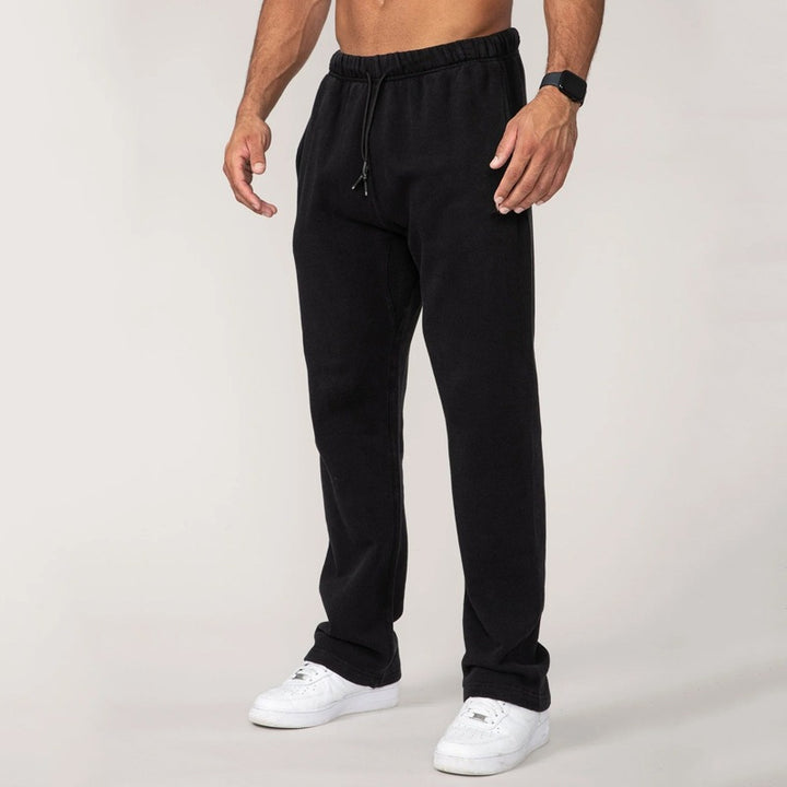 Herren nan Straight‑Leg Sweatpants aus French‑Terry mit elastischem Komfortbund und Kordelzug Drune