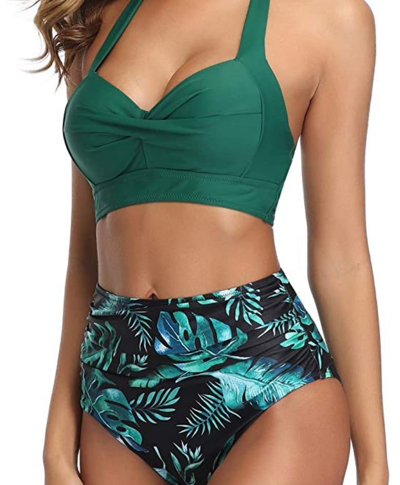 Damen Modischer Bikini mit hochgeschnittenem Höschen Drune