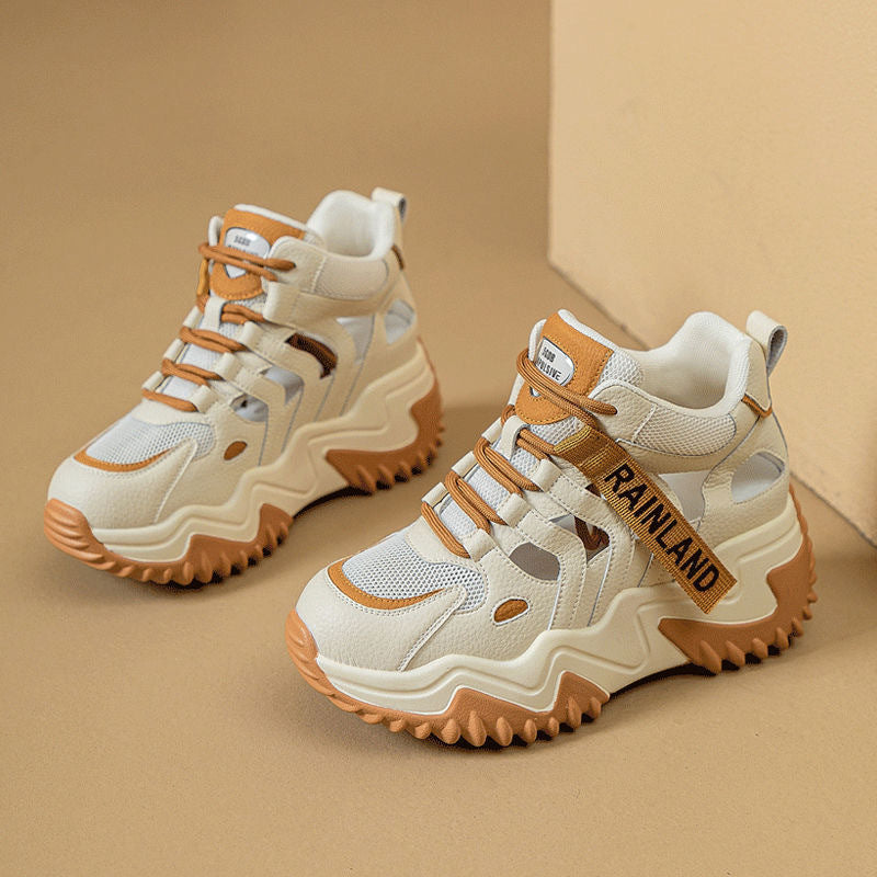 Damen Sportliche Hochschaft Sneaker mit strapazierfähiger Sohle Drune