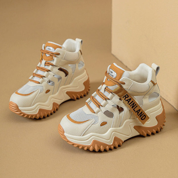 Damen Sportliche Hochschaft Sneaker mit strapazierfähiger Sohle Drune