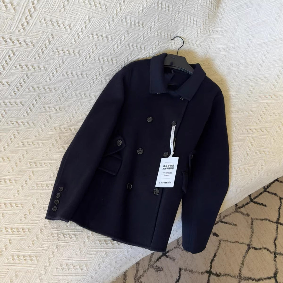 Damen Elegante doppeltbreasted Jacke Drune