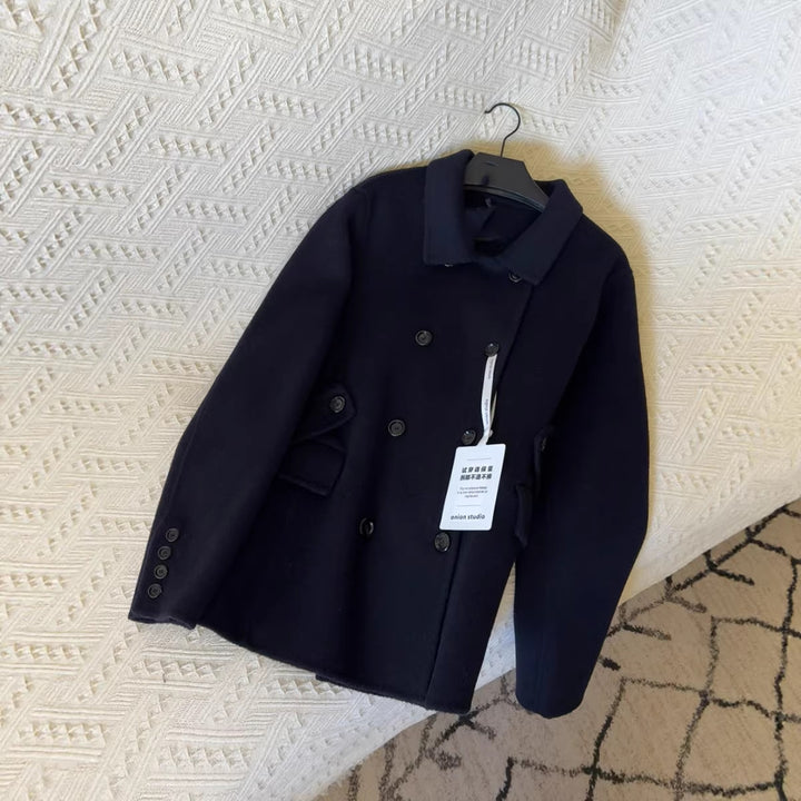 Damen Elegante doppeltbreasted Jacke Drune