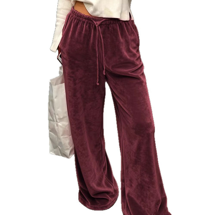 Damen Gemütliche und elegante Samthose Drune